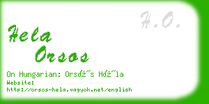 hela orsos business card